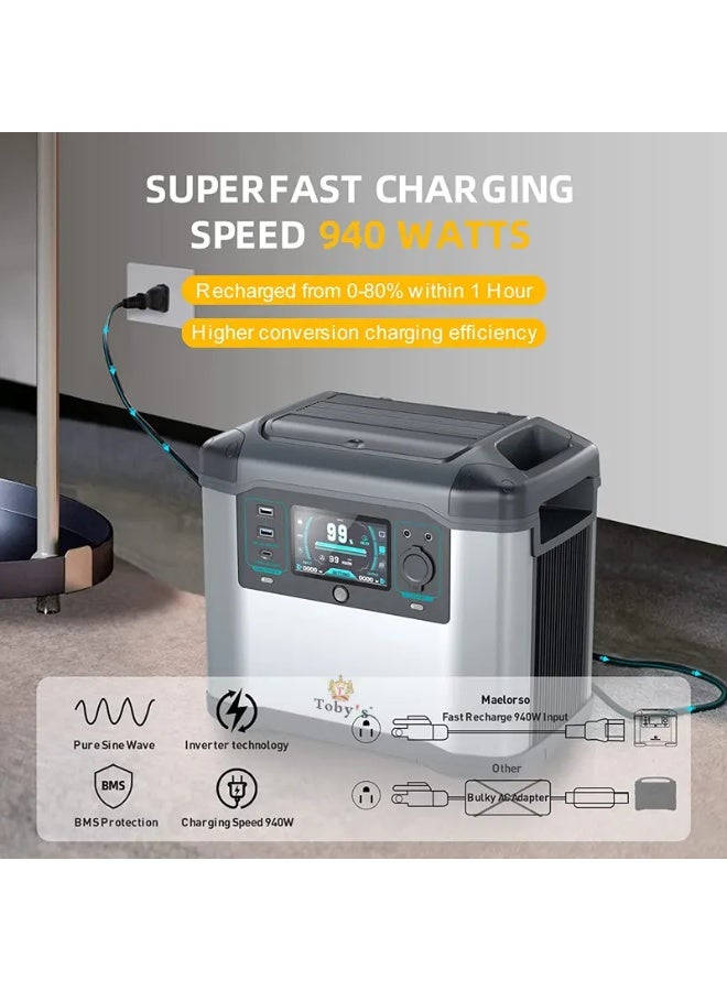 Toby's Toby’s TBS-273A Portable Power Station 1500W 1008Wh Fast Charging - Image 3